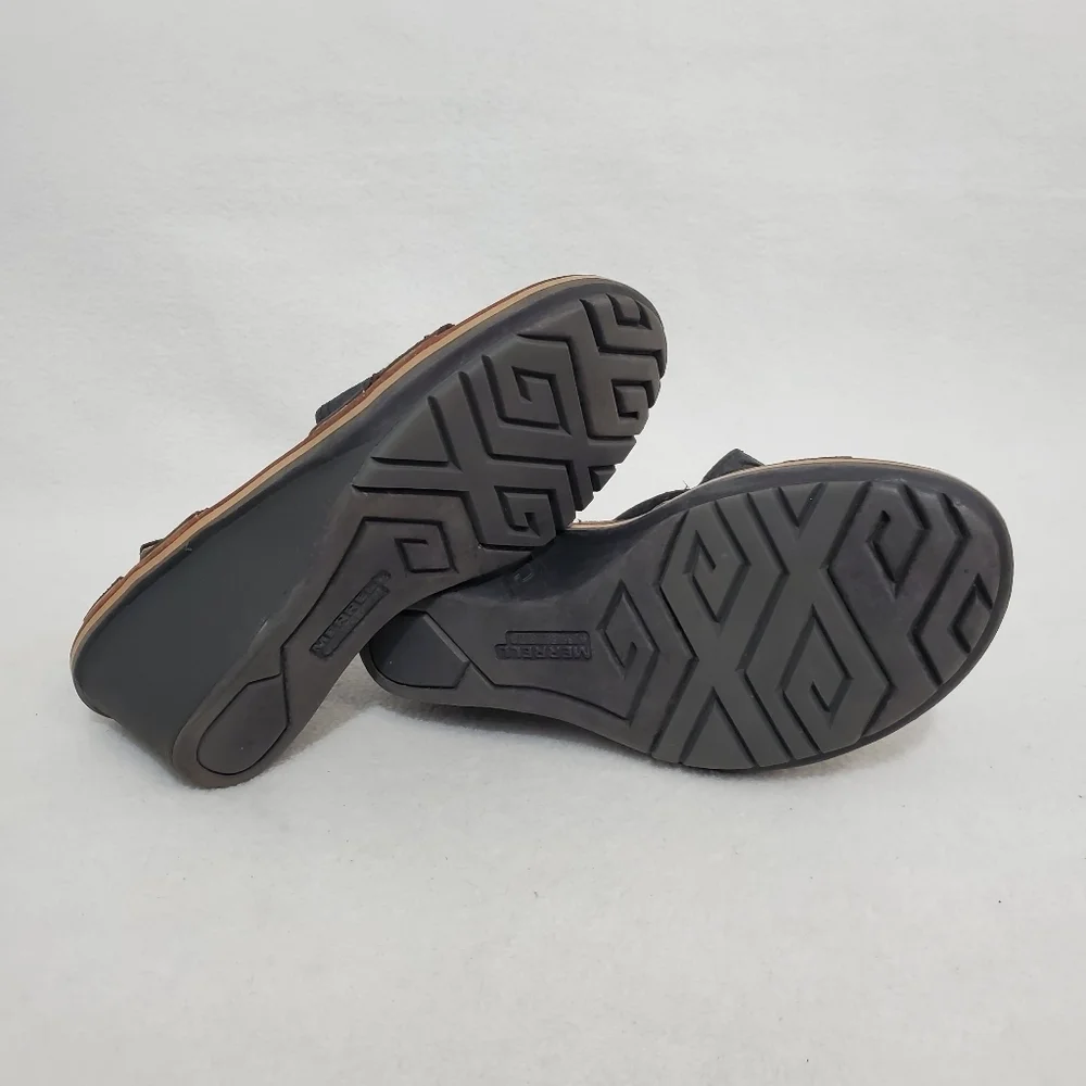 Merrell Select Grip Black Wedge Sandals